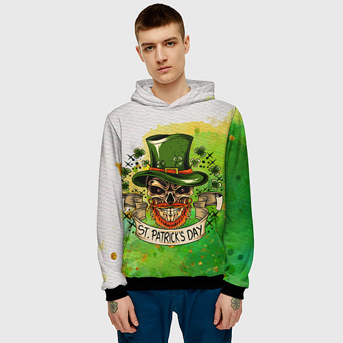 Мужская толстовка Рыжий / 3D-Черный – фото 3