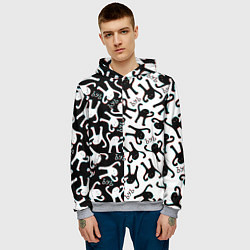 Толстовка-худи мужская МЕМ КОТ ЪУЪ СЪУКА, цвет: 3D-меланж — фото 2