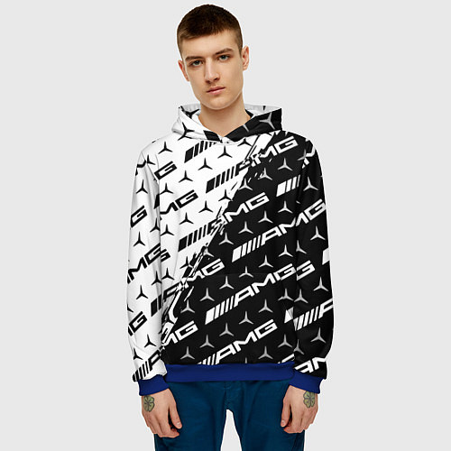 Мужская толстовка MERCEDES BENZ AMG / 3D-Синий – фото 3