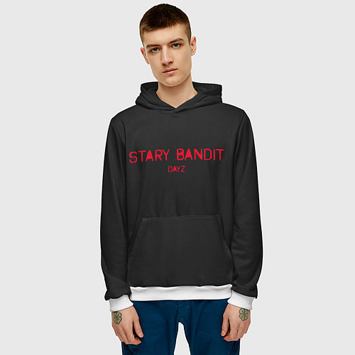 Мужская толстовка Stary Bandit / 3D-Белый – фото 3