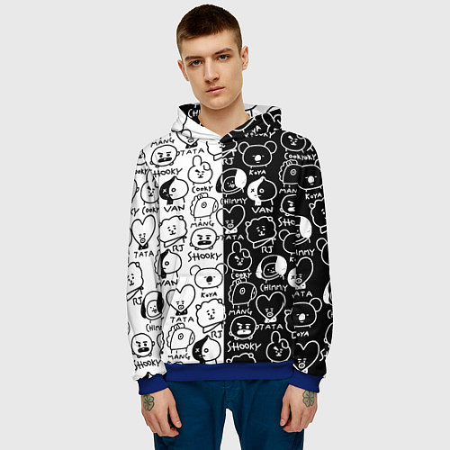 Мужская толстовка BTS BT21 / 3D-Синий – фото 3