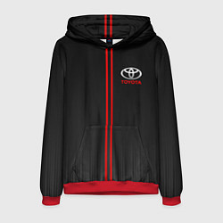 Толстовка-худи мужская TOYOTA PASSION FOR LIFE, цвет: 3D-красный