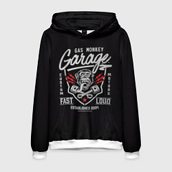 Толстовка-худи мужская Gas Monkey Garage, цвет: 3D-белый