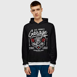 Толстовка-худи мужская Gas Monkey Garage, цвет: 3D-белый — фото 2