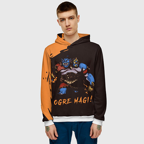 Мужская толстовка Огр Dota 2 / 3D-Белый – фото 3