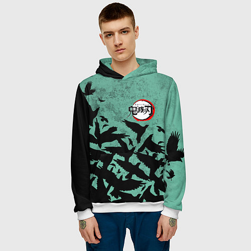 Мужская толстовка DEMON SLAYER KIMETSU NO YAIBA / 3D-Белый – фото 3