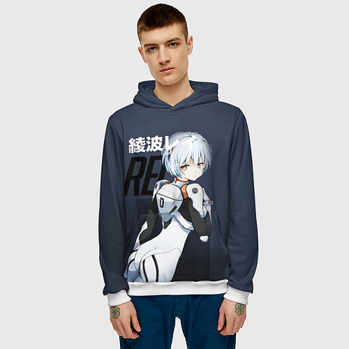 Мужская толстовка Rei Eva-00 / 3D-Белый – фото 3