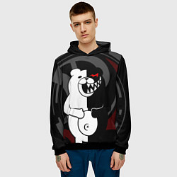 Толстовка-худи мужская MONOKUMA МОНОКУМА DANGANRO, цвет: 3D-черный — фото 2