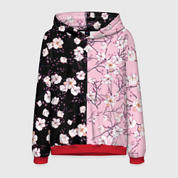 Толстовка-худи мужская САКУРА SAKURA ВИШНЯ, цвет: 3D-красный