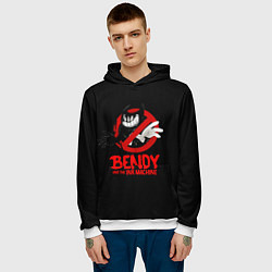 Толстовка-худи мужская Чернильный Бенди, цвет: 3D-белый — фото 2