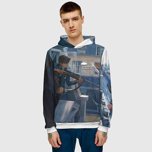 Мужская толстовка Пятый снайпер / 3D-Белый – фото 3