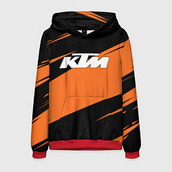 Толстовка-худи мужская KTM КТМ, цвет: 3D-красный