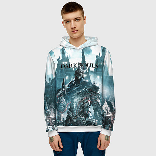 Мужская толстовка Dark Souls / 3D-Белый – фото 3