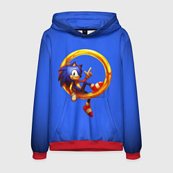Толстовка-худи мужская SONIC, цвет: 3D-красный