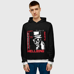 Толстовка-худи мужская Hellsing, цвет: 3D-белый — фото 2
