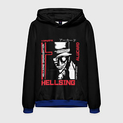 Толстовка-худи мужская Hellsing, цвет: 3D-синий