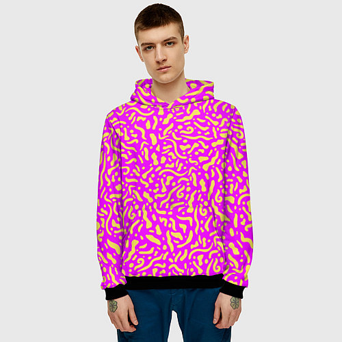 Мужская толстовка Абстрактные узоры / 3D-Черный – фото 3