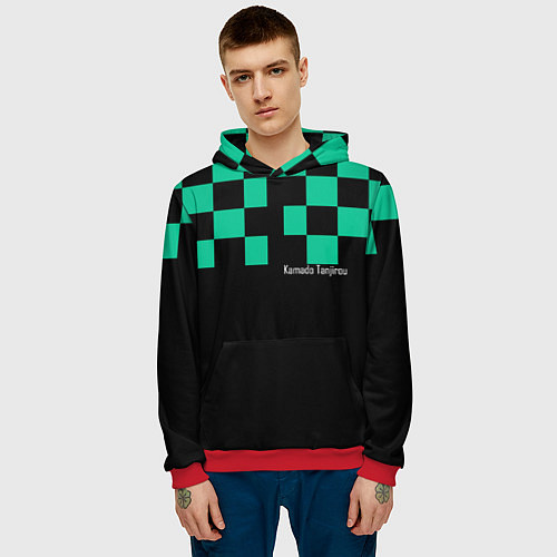 Мужская толстовка Kamado Tanjirou Kimetsu no Yaiba / 3D-Красный – фото 3