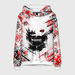 Толстовка-худи мужская ТОКИЙСКИЙ ГУЛЬ КЕН КАНЕКИ, цвет: 3D-белый