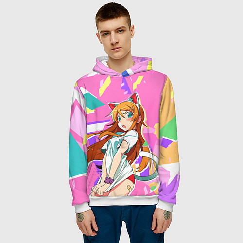 Мужская толстовка Kirino Kousaka / 3D-Белый – фото 3