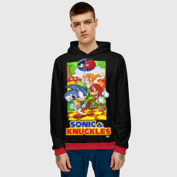 Толстовка-худи мужская Sonic&Knuckles, цвет: 3D-красный — фото 2