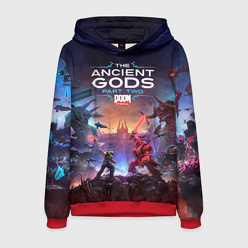 Мужская толстовка DOOM Eternal: The Ancient Gods / 3D-Красный – фото 1
