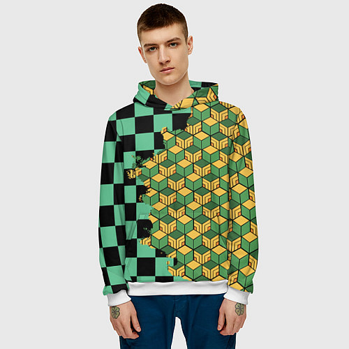 Мужская толстовка ТАНДЖИРО И ТОМИОКА / 3D-Белый – фото 3