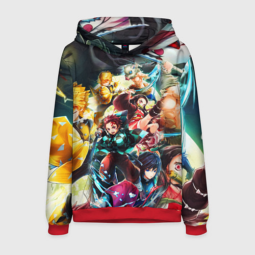 Мужская толстовка КЛИНОК РАССЕКАЮЩИЙ ДЕМОНОВ ПЕРСОНАЖИ / 3D-Красный – фото 1