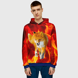 Толстовка-худи мужская Fire Fox, цвет: 3D-синий — фото 2