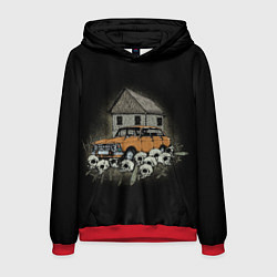 Толстовка-худи мужская Истребитель дачников, цвет: 3D-красный