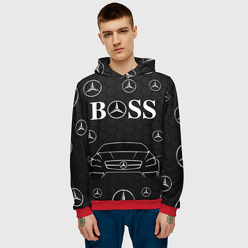 Мужская толстовка BOSS MERCEDES-BENZ / 3D-Красный – фото 3