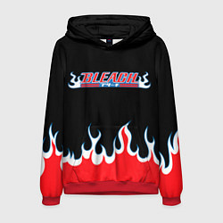 Толстовка-худи мужская BLEACH FLAME БЛИЧ ПЛАМЯ, цвет: 3D-красный