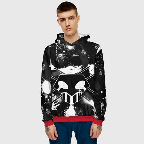 Мужская толстовка БЛИЧ ШИНИГАМИ ЛОГО НА СПИНЕ / 3D-Красный – фото 3