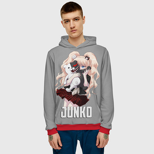 Мужская толстовка MONOKUMA JUNKO / 3D-Красный – фото 3