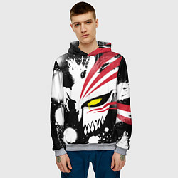 Толстовка-худи мужская БЛИЧ МАСКА ИЧИГО ПУСТОГО, цвет: 3D-меланж — фото 2