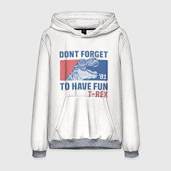 Толстовка-худи мужская T-rex Dino, цвет: 3D-меланж