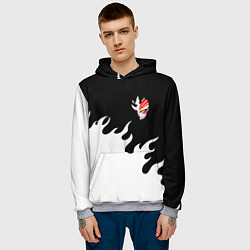 Толстовка-худи мужская BLEACH FIRE БЛИЧ ОГОНЬ, цвет: 3D-меланж — фото 2
