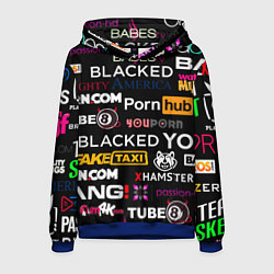 Толстовка-худи мужская ПОРНОСТУДИИ PORN STUDIO, цвет: 3D-синий