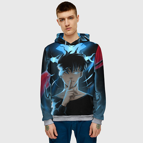 Мужская толстовка Solo leveling Manga / 3D-Меланж – фото 3