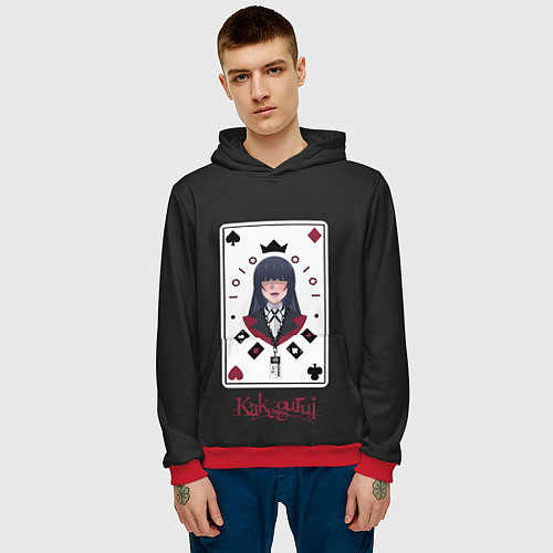 Мужская толстовка Kakegurui Poker Face / 3D-Красный – фото 3