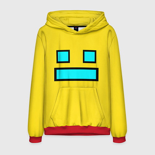 Мужская толстовка Geometry Dash: Smile / 3D-Красный – фото 1