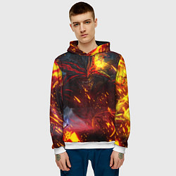 Толстовка-худи мужская Path of Exile Fire Demon Z, цвет: 3D-белый — фото 2
