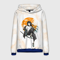 Толстовка-худи мужская Муичиро Токито Kimetsu no Yaiba, цвет: 3D-синий