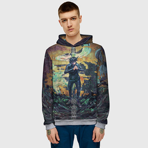 Мужская толстовка Anime art / 3D-Меланж – фото 3