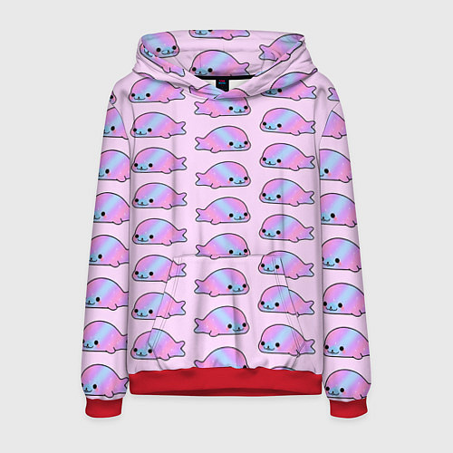 Мужская толстовка Нерпы / 3D-Красный – фото 1