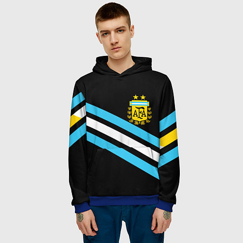 Мужская толстовка Сборная Аргентины / 3D-Синий – фото 3