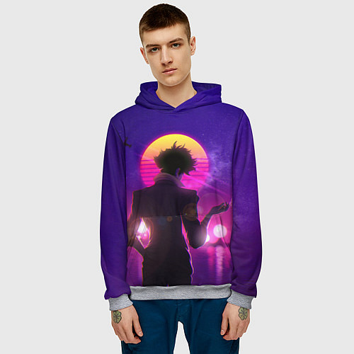 Мужская толстовка Cowboy Bebop Spike Spiegel / 3D-Меланж – фото 3