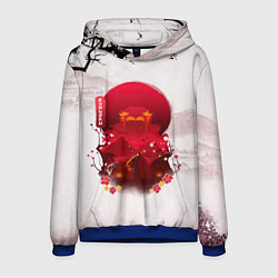 Толстовка-худи мужская Кенджиро Ренгоку Kimetsu no Yaiba, цвет: 3D-синий