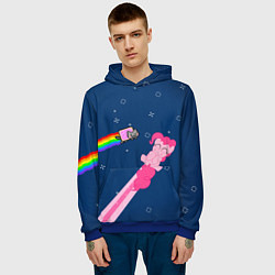Толстовка-худи мужская Nyan cat x Pony, цвет: 3D-синий — фото 2