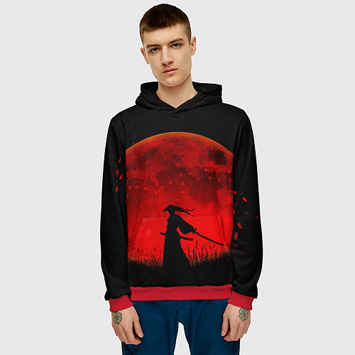 Мужская толстовка Самурай 3D / 3D-Красный – фото 3